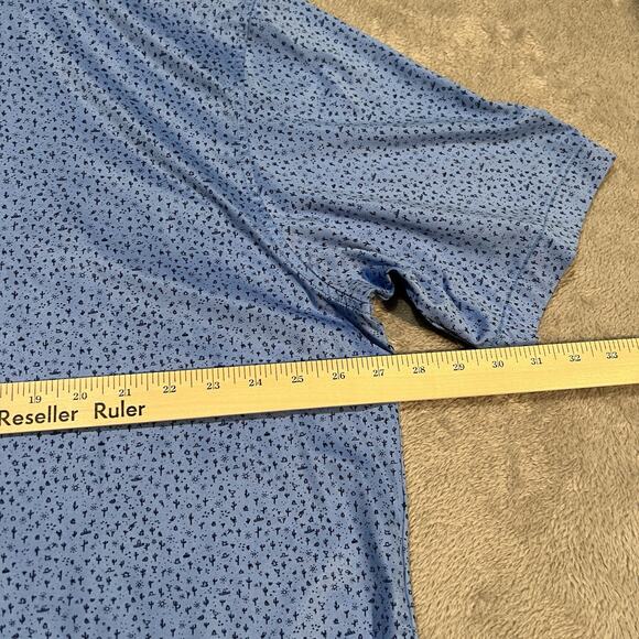 Peter Millar Summer Comfort Polo Shirt Mens XXL 2XL Blue Mexican Desert Cactus - Picture 8 of 9